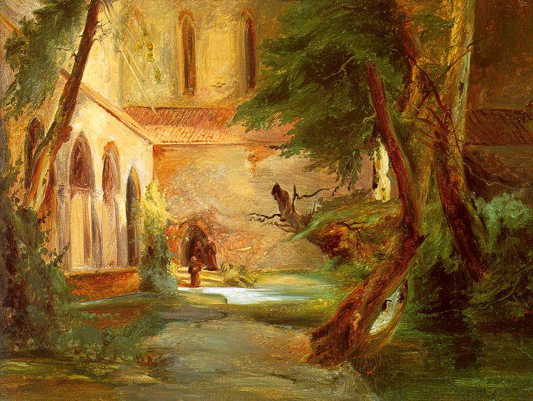 Charles Blechen Monastery in the Wood Sweden oil painting art